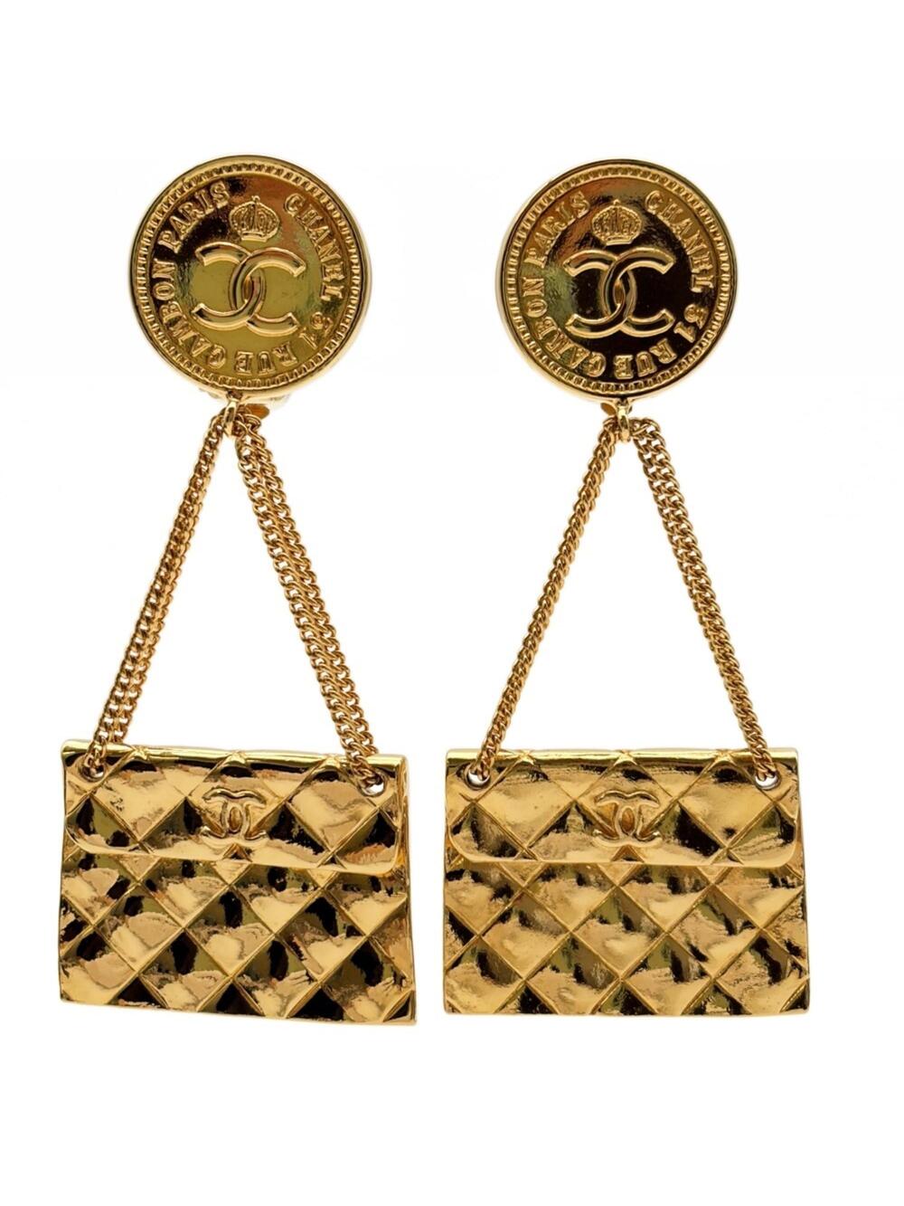 Chanel Cc Logo Clip-On Earrings Metal #357900C98B